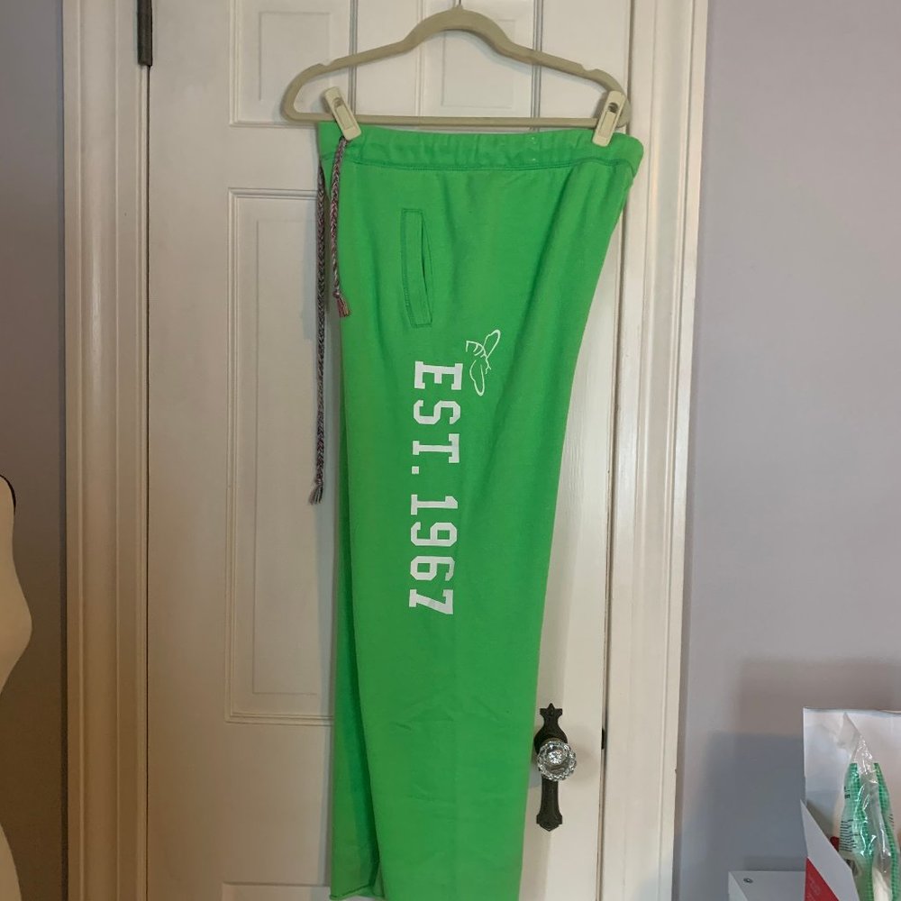 VS Pink Green Sweatpants